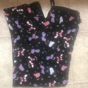 Winter print flannel pants